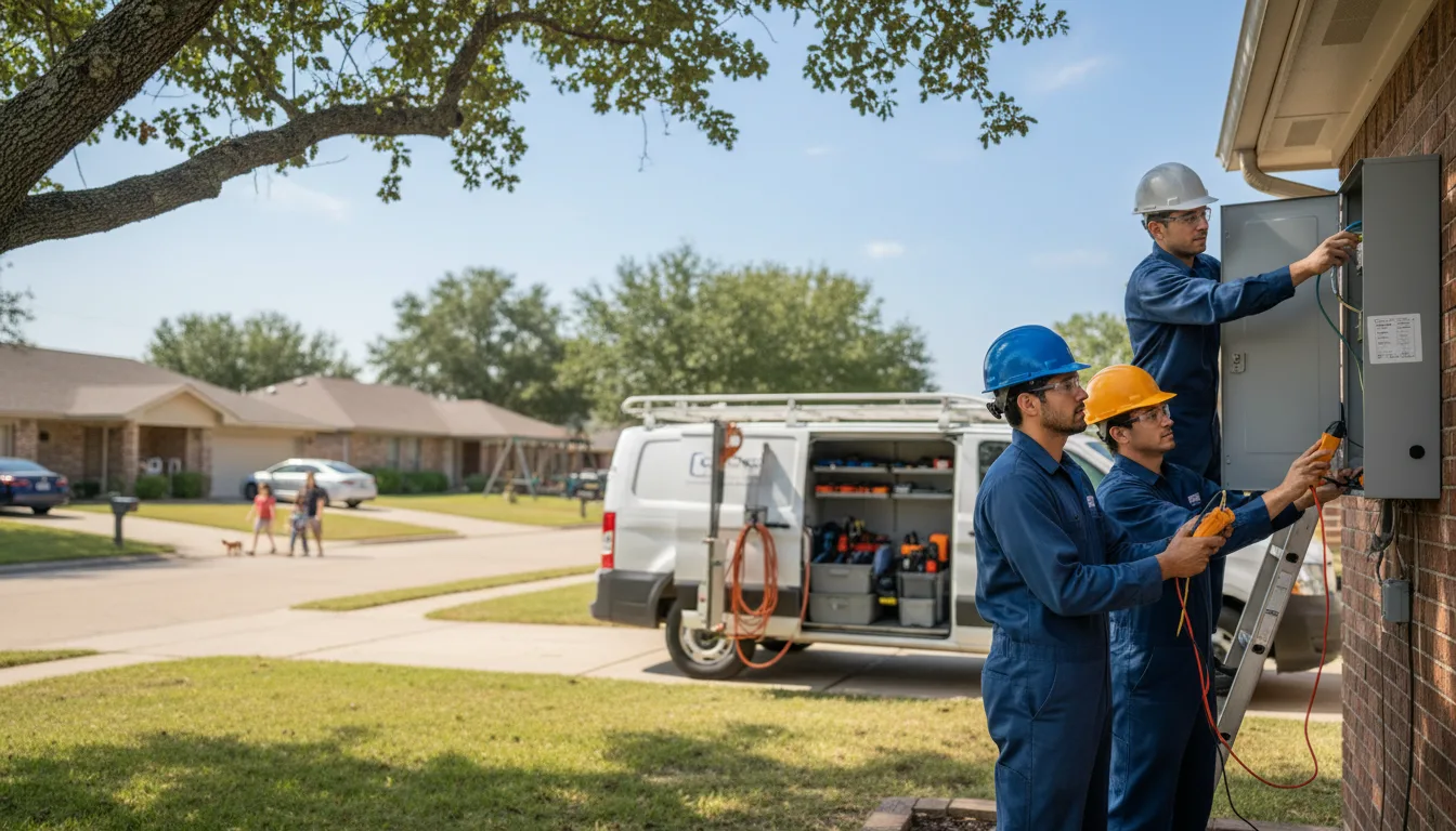 Certified electrician providing emergency electrical services in Red Oak, TX